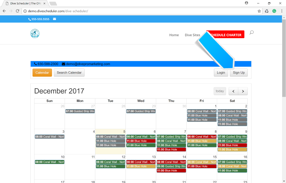 Dive Scheduler: How to Create and Account for a Diver
